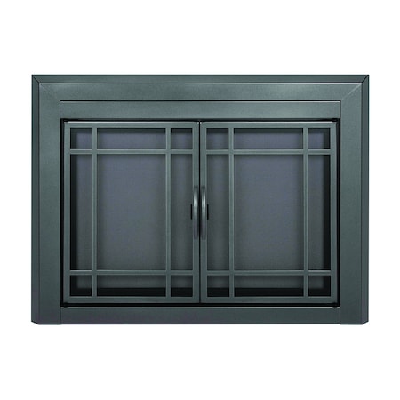 Fireplace Glass Doors Easton Small Gunmetal EA-5010GM